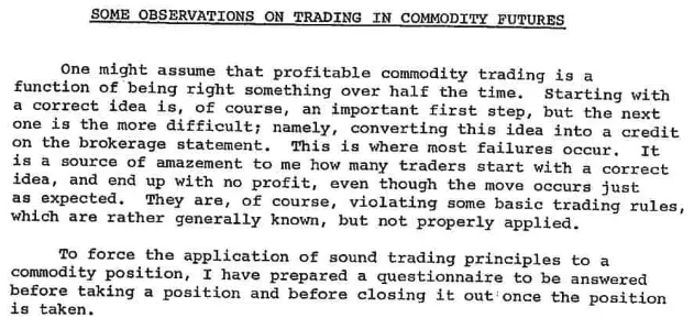 A Successful Speculator's Approach to Commodities Trading